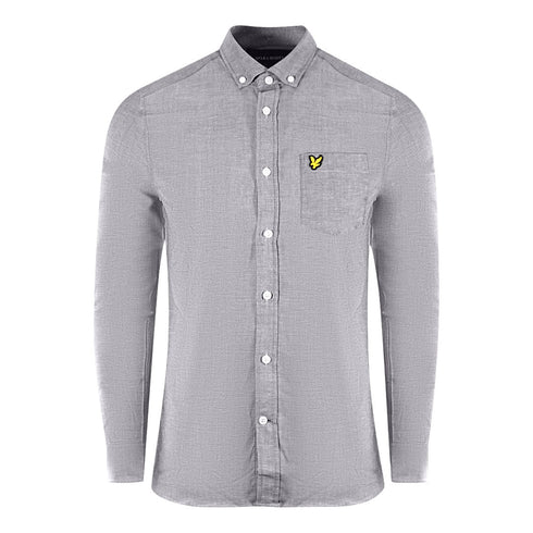 Lyle Scott Blue Long Sleeved Slim Fit Chambray Shirt