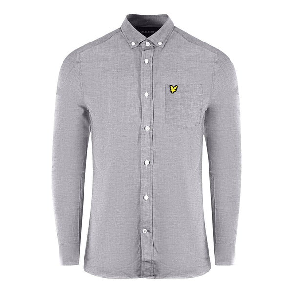 Lyle Scott Blue Long Sleeved Slim Fit Chambray Shirt