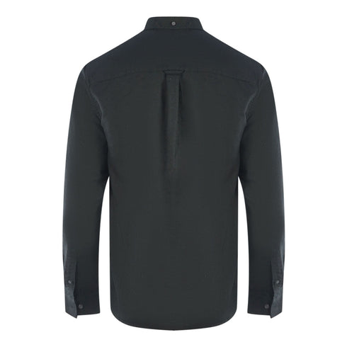 Lyle Scott Black Long Sleeved Cotton Linen Shirt