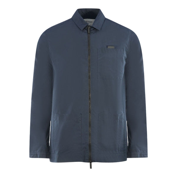 Lyle Scott Cotton Ripstop Navy Blue Overshirt Jacket