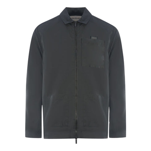 Lyle Scott Cotton Ripstop Black Overshirt Jacket
