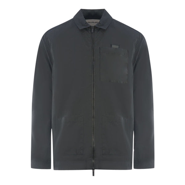 Lyle Scott Cotton Ripstop Black Overshirt Jacket