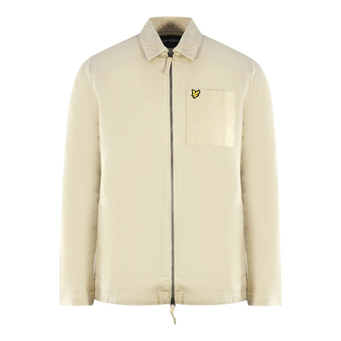 Lyle Scott Twill Beige Overshirt Jacket