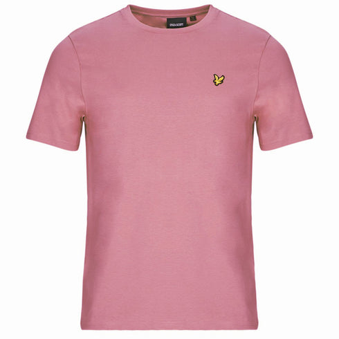 Lyle Scott Brand Chest Logo Palm Pink T Shirt - Style Centre Wholesale