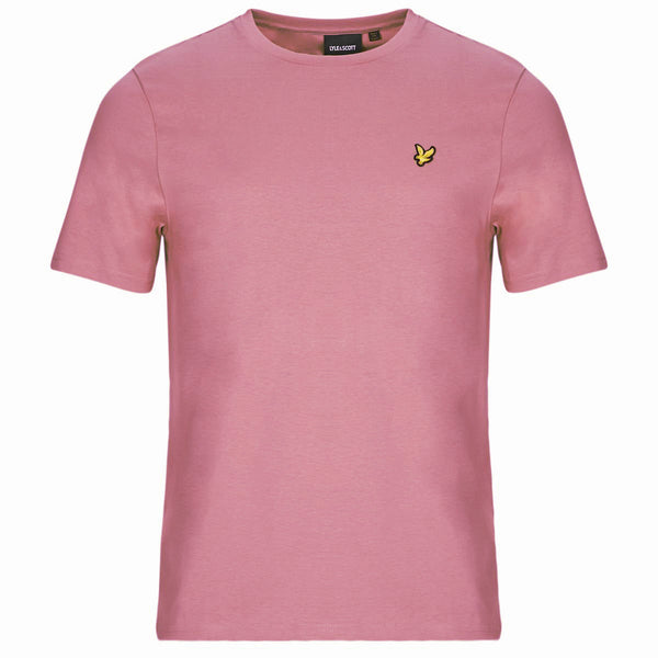 Lyle Scott Brand Chest Logo Palm Pink T Shirt - Style Centre Wholesale