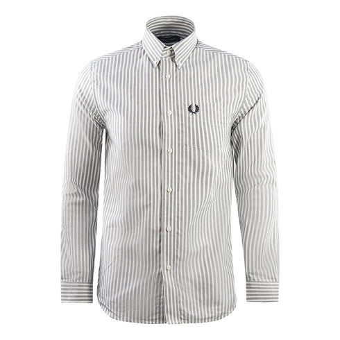Fred Perry Casual Striped Navy Blue Oxford Shirt M1661 608