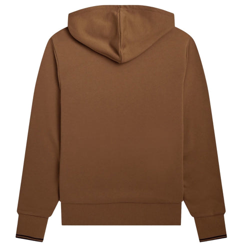Fred Perry Tipped Sleeve Shaded Stone Brown Hoodie