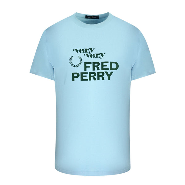 Fred Perry Very Very Logo M2667 453 Blue T Shirt