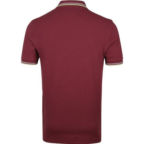 Fred Perry Twin Tipped Collar360069 Burgundy Polo Shirt360069