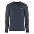 Fred Perry Botanical Dye Long Sleeve Navy Blue T Shirt