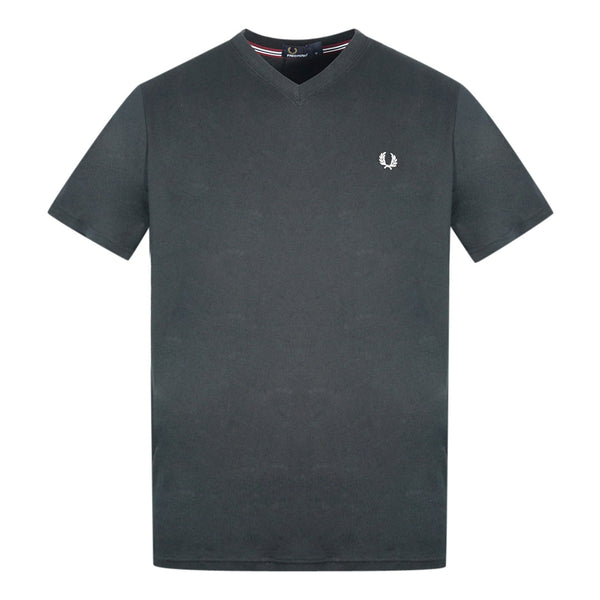 Fred Perry M6717 102 V Neck Black T Shirt M6717 102
