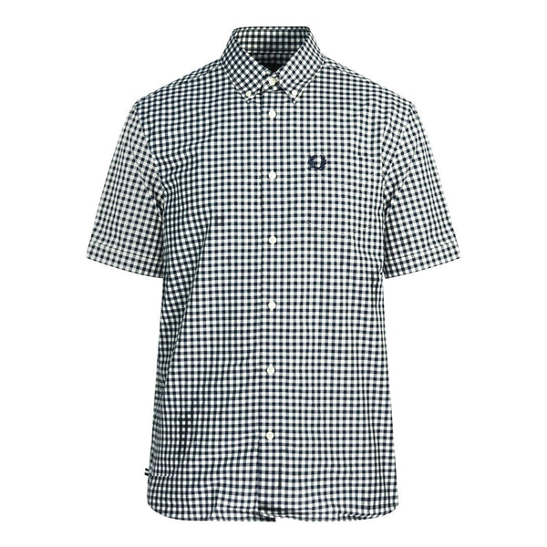 Fred Perry M9604 266 Gingham Blue Casual Shirt M9604 266