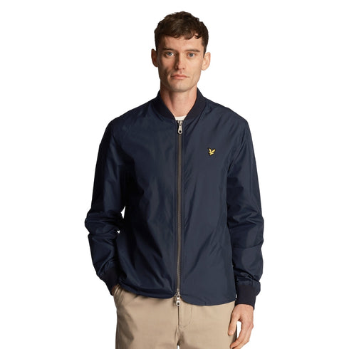 Lyle Scott Branded Navy Blue Bomber Jacket - Style Centre Wholesale