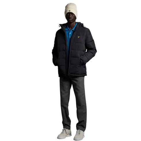 Lyle Scott Branded Black Hooded Jacket Jk1119V Z865