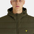 Lyle & Scott Branded Olive Hooded Puffer Jacket L