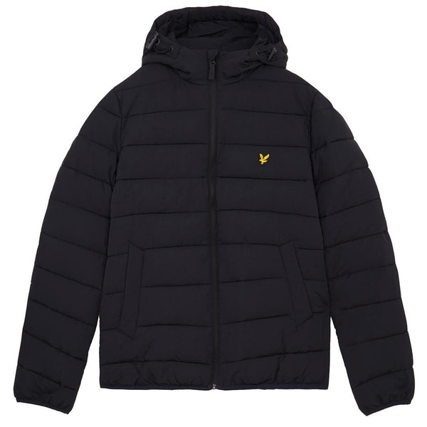 Lyle Scott Branded Dark Navy Hooded Puffer Jacket