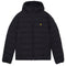 Lyle Scott Branded Dark Navy Hooded Puffer Jacket