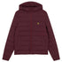 Lyle Scott Branded Burgundy Hooded Puffer Jacket