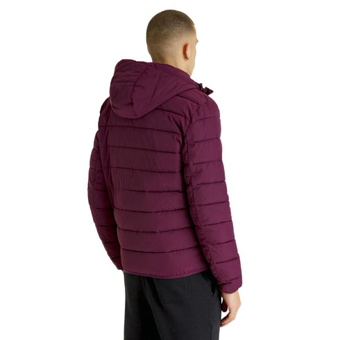 Lyle Scott Branded Burgundy Hooded Puffer Jacket