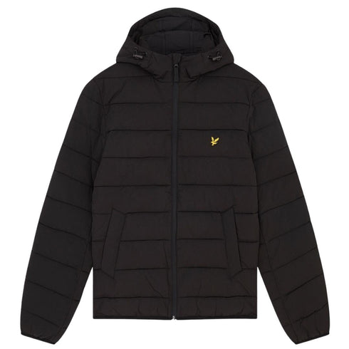 Lyle Scott Branded Black Hooded Puffer Jacket