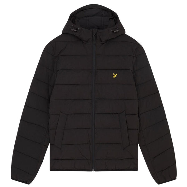 Lyle Scott Branded Black Hooded Puffer Jacket - Style Centre Wholesale