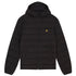 Lyle Scott Branded Black Hooded Puffer Jacket