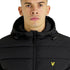 Lyle Scott Branded Black Hooded Puffer Jacket