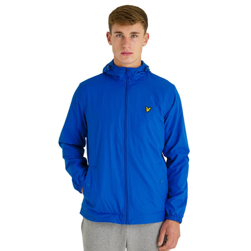 Lyle Scott Branded Bright Blue Hooded Short Lightweight Jacket
