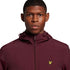 Lyle Scott Branded Burgundy Hooded Short Lightweight Jacket