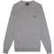 Lyle Scott Cotton Merino Mid Grey Marl Pull Over Jumper