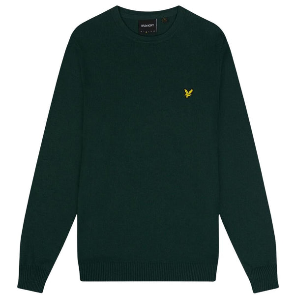 Lyle Scott Cotton Merino Dark Green Pull Over Jumper