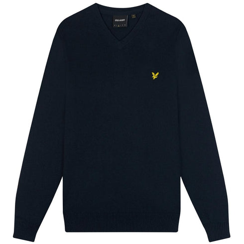 Lyle Scott Cotton Merino Dark Navy Pull Over Jumper
