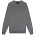 Lyle Scott Cotton Merino Mid Grey Marl V Neck Jumper