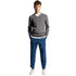 Lyle Scott Cotton Merino Mid Grey Marl V Neck Jumper