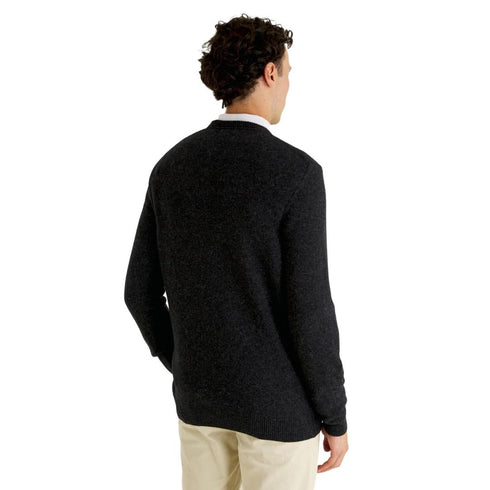 Lyle Scott Crew Neck Lambswool Charcoal Marl Blend Jumper