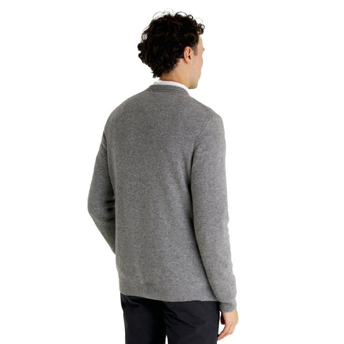 Lyle Scott Crew Neck Lambswool Mid Grey Marl Blend Jumper