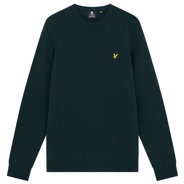 Lyle Scott Crew Neck Lambswool Dark Green Blend Jumper