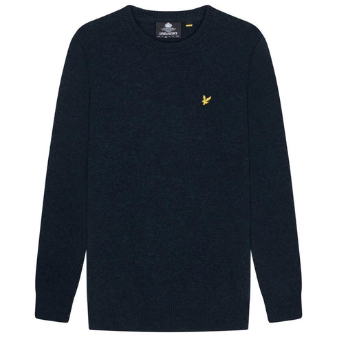 Lyle Scott Crew Neck Lambswool Dark Navy Marl Blend Jumper