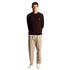 Lyle Scott Crew Neck Lambswool Burgundy Marl Blend Jumper