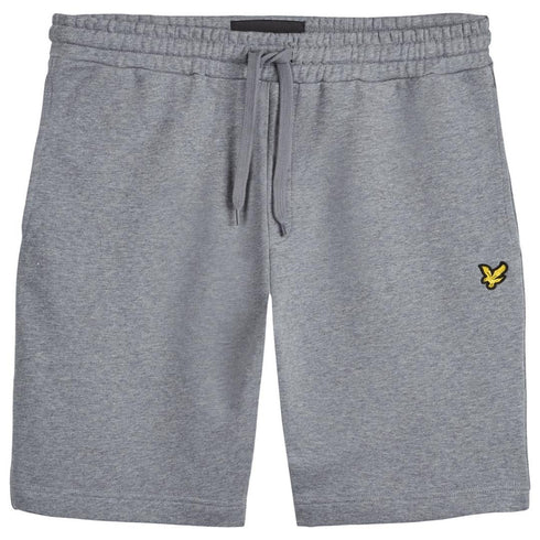 Lyle Scott Branded Logo Mid Grey Marl Sweat Shorts