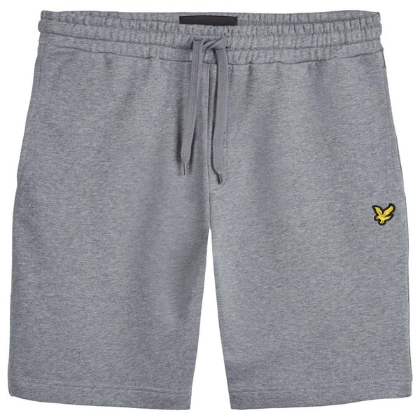 Lyle Scott Branded Logo Mid Grey Marl Sweat Shorts
