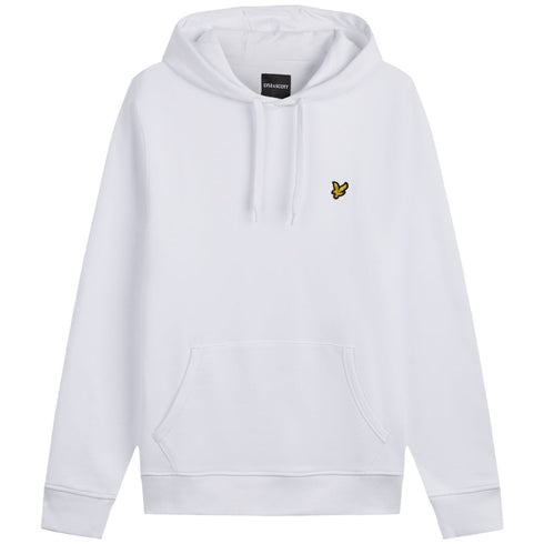 Lyle Scott Branded White Pull Over Hoodie