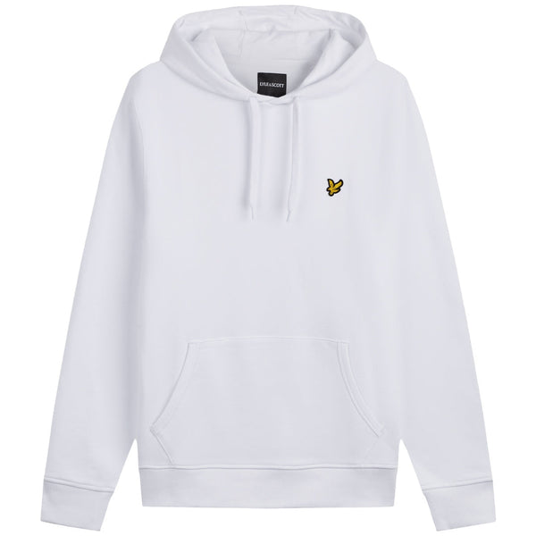 Lyle Scott Branded White Pull Over Hoodie