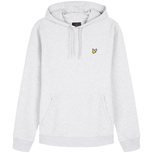 Lyle Scott Branded Light Grey Marl Pull Over Hoodie