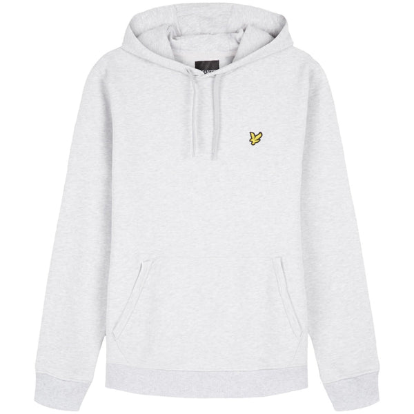 Lyle Scott Branded Light Grey Marl Pull Over Hoodie
