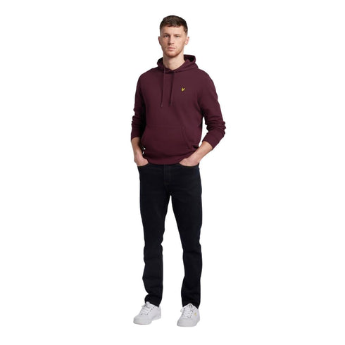 Lyle Scott Branded Burgundy Pull Over Hoodie