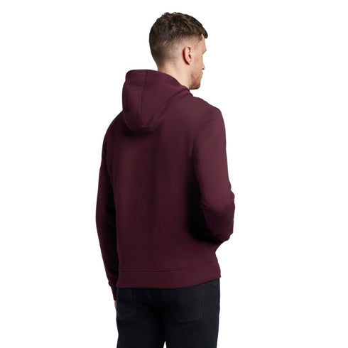 Lyle Scott Branded Burgundy Pull Over Hoodie