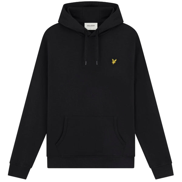 Lyle Scott Branded Jet Black Pull Over Hoodie