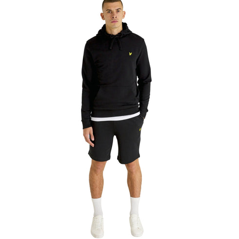 Lyle Scott Branded Jet Black Pull Over Hoodie
