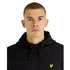 Lyle Scott Branded Jet Black Pull Over Hoodie